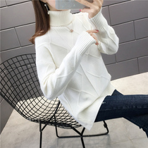 Net red red turtleneck base shirt womens autumn and winter 2019 new high-cold womens loose pullover sweater womens top