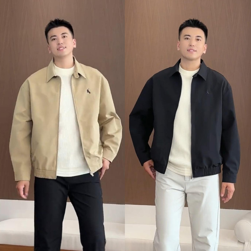 Autumn Trendy American-Style Harrington Turtle-Neck Jacket for Men, Fashionable and Versatile, Business Casual, Outdoor Windproof Coat Autumn Trendy American-Style Harrington Turtle-Neck Jacket for Men, Fashionable and Versatile, Business Casual, Outdoor Windproof Coat