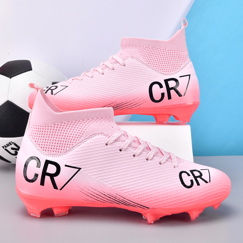 Cristiano Ronaldo Football Shoes Cr7 Unisex Ag Long Spikes Adult Competition Natural Turf Tf Broken Spikes Student Children Training Turf