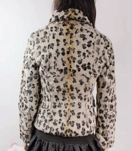 K Lazier Women's Women's Discount Winter Camel Cup Black Leopard Pattern Long -sleeved Zipper настоящая меховая барабанная куртка кролика