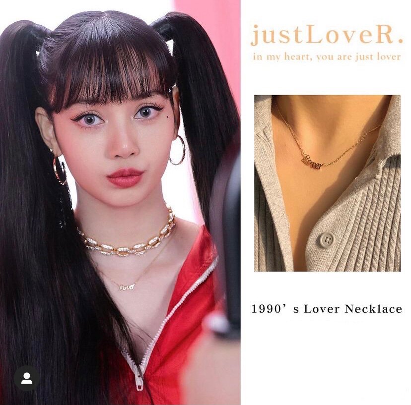 Now Han Dynasty Justlover Lisa Pink Rose Wisdom Show The Same Minimalist Loving Cross Necklace Suit
