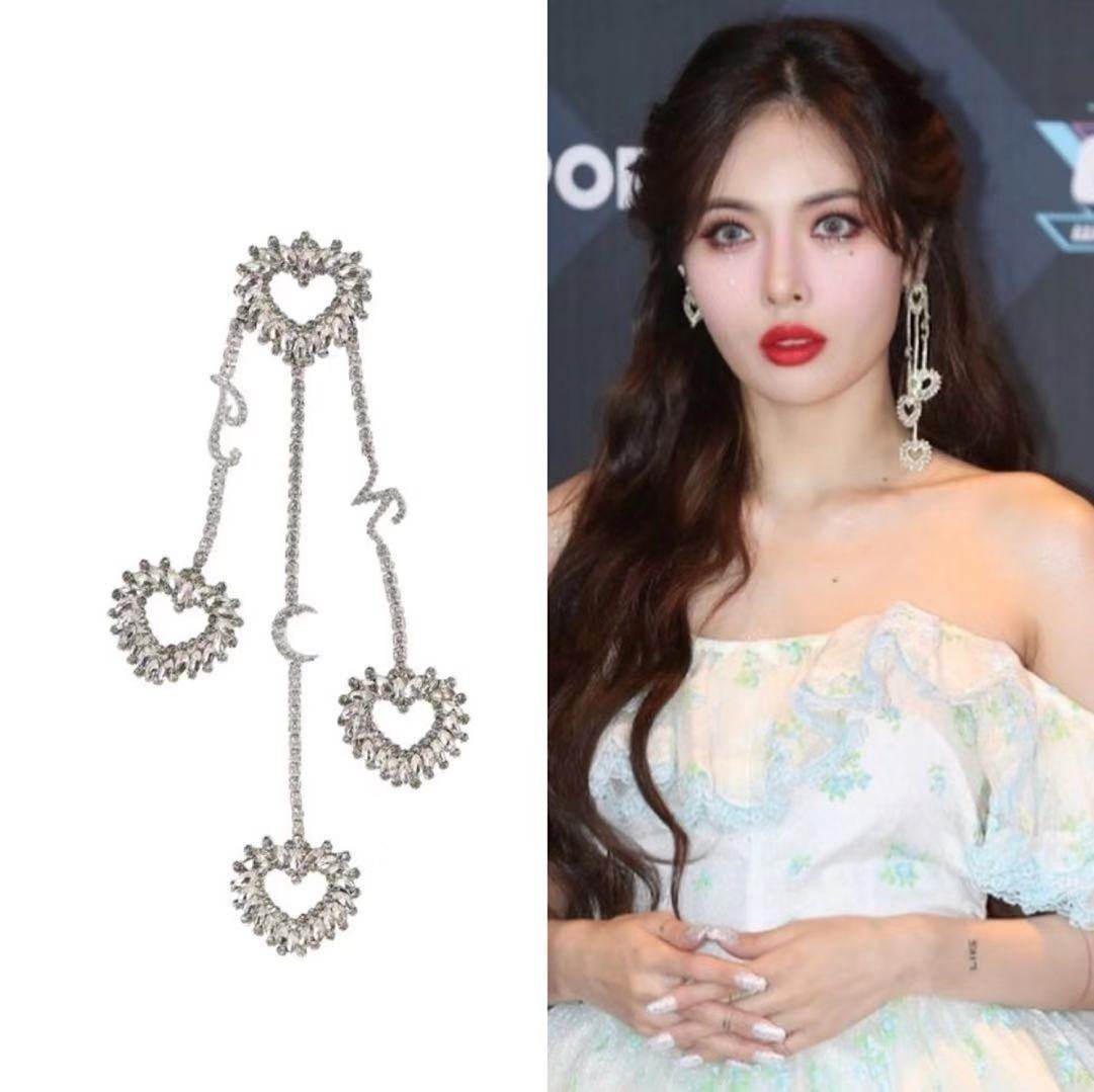 American Los Angeles brand NJL love streamline Hyuna flower shower hit song earrings