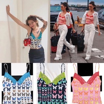 Part of the spot Bella vintage niche brand Omighty super nice lace butterfly sling