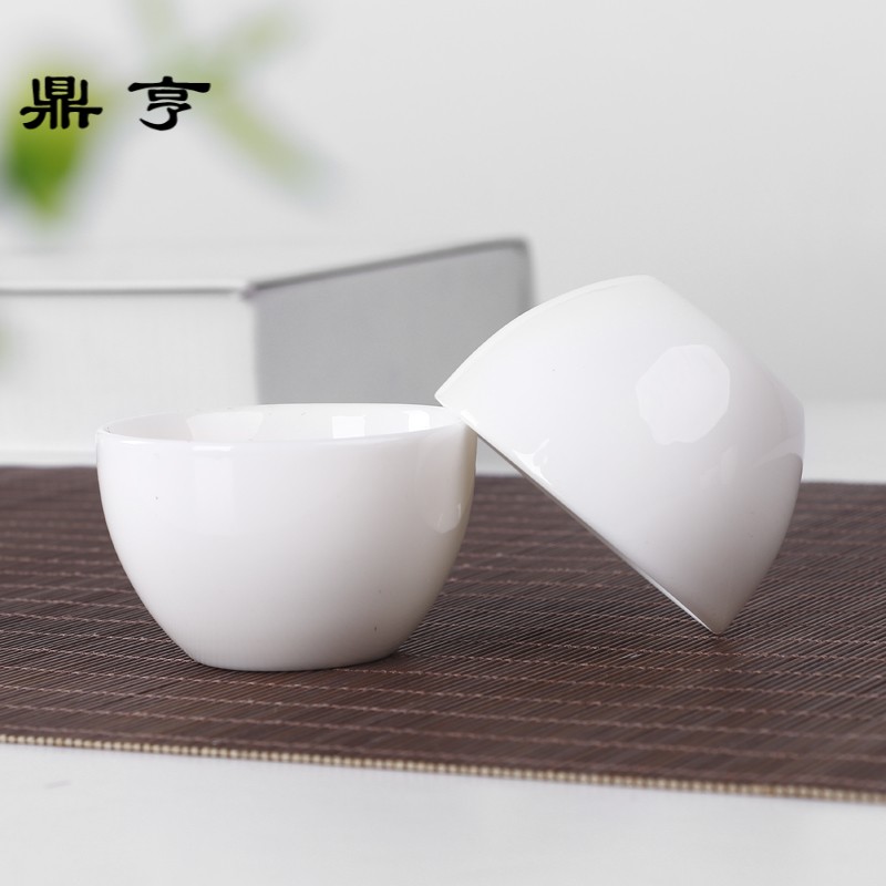 Ding heng dehua porcelain kung fu tea set jade suit white porcelain of a complete set of time contracted tureen ceramic teapot teacup household