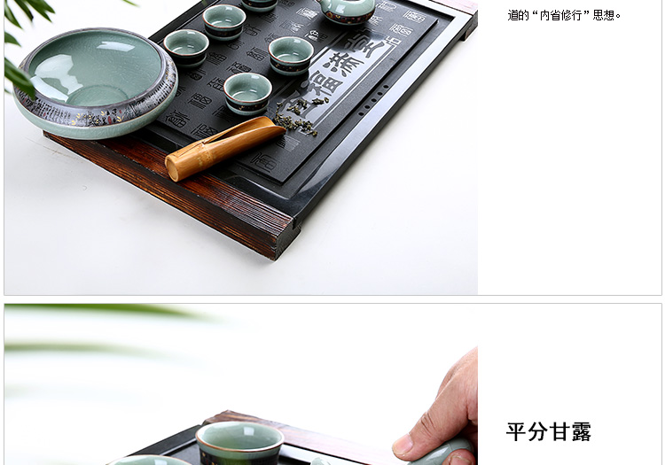 Ding heng sharply stone tea tray was large sea the whole piece of simple stone kung fu tea tea set tea sets of drainage