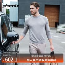 phenix fitted tailored comfortable thermal men's wool knit pullover PC872KT02