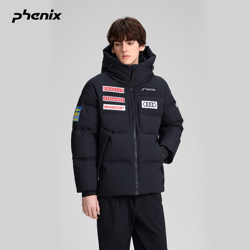 Phenix National Team Hooded down Jacket Men's Winter Outdoor Thickeneded Warm Goose down Jacket