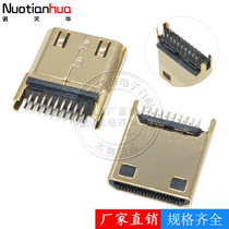 HDMI HD interface MINI HDMI-19P male head splint 1 0 mini vertical in-line plug-in board gold-plated