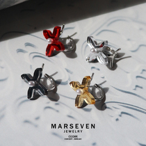 MARSEVEN flower arrangement series star ear clip original design earrings 925 sterling silver earring