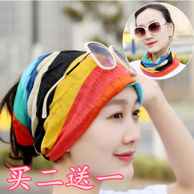 Summer thin section sun protection neck mask female ice wire scarf head cap riding headscarf 100 lap little neck cover moon cap