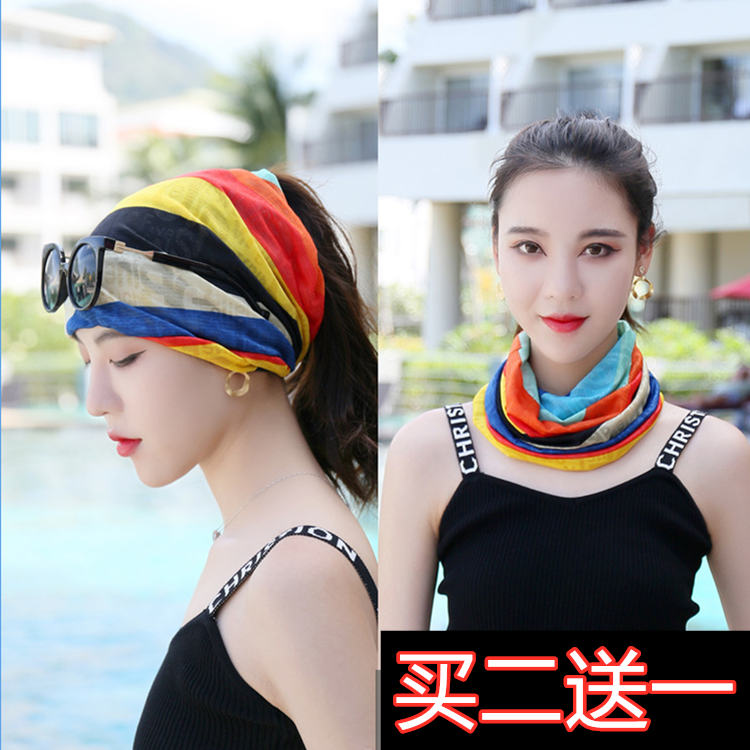 Summer sun visor Ice Silk Shading Scarves for men and women thin sections Neck Cap Dual-use Sets headcaps 100 hitch neck neck sleeves
