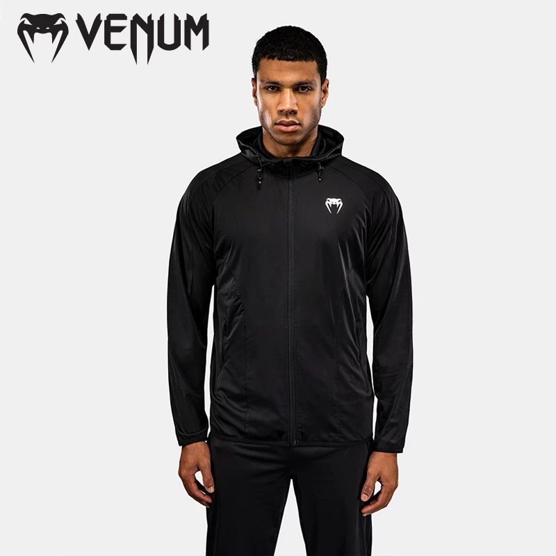 Жакет VENUM с молнией и капюшоном, худи для занятий в зале, для бега