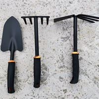 Черная широкая лопата+пять -зубные грабли+двойное использование мотыга