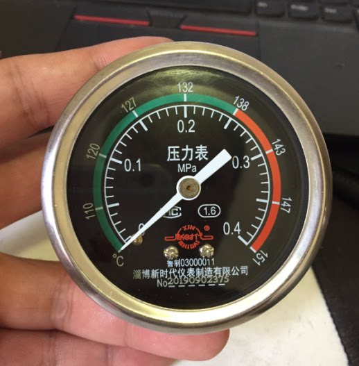淄博新时代压力表0-0.4MPa轴向Y60Z合肥华泰LX-B75L灭菌器配件