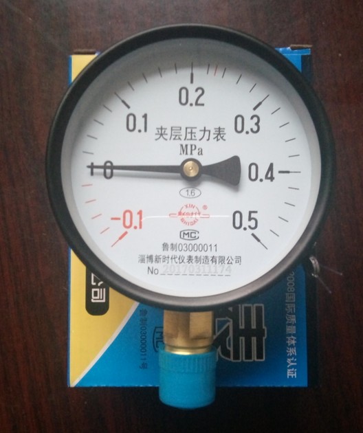 淄博新时代夹层压力表-0.1-0.5MPa山东新华脉动真空灭菌器配件