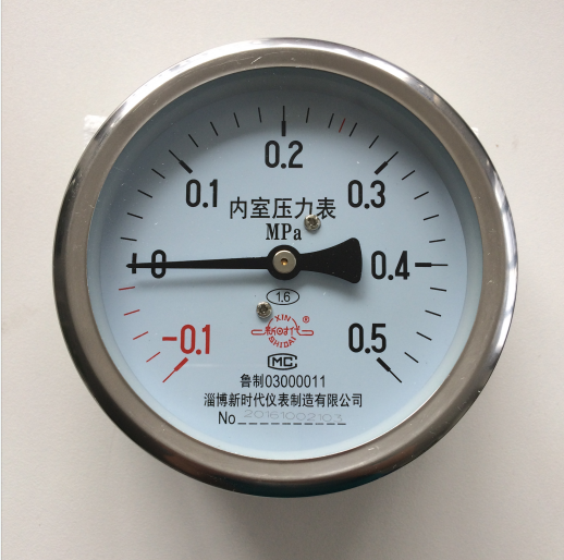 淄博新时代内室压力表-0.1-0.5MPa山东新华脉动真空灭菌器配件圆