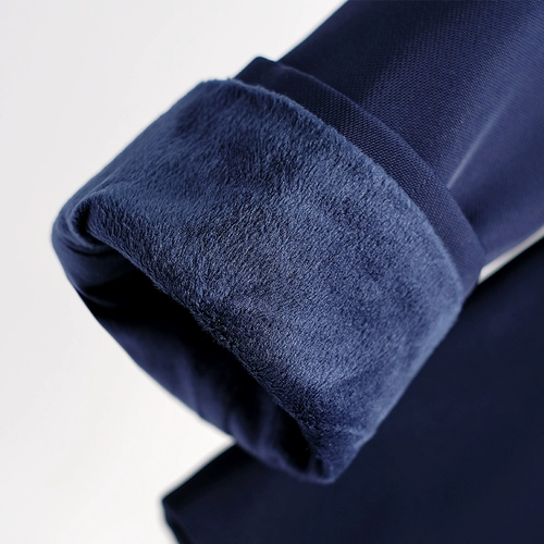 Флисовый классический костюм, демисезонный комплект, пиджак классического кроя, комбинезон, синяя куртка, увеличенная толщина