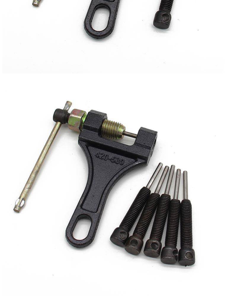 Xe máy ba bánh phổ quát loại bỏ chuỗi công cụ đặc biệt dechainer máy cắt xích 420/428/530 - Bộ sửa chữa Motrocycle cle lực