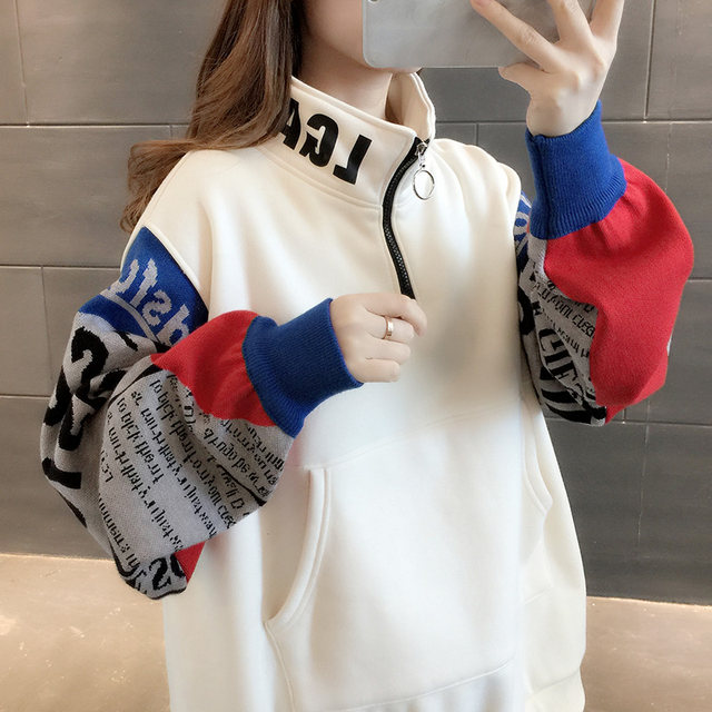 Korean version of women's 2021 new winter clothes winter loose ladies plus velvet thick sweater jacket ins tide autumn and winter