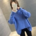 2019 mới mùa thu quần áo lưới đỏ áo len nữ mùa thu lỏng mặc ngoài áo khoác đáy áo len thủy triều - Áo len áo len cao cổ nữ Áo len