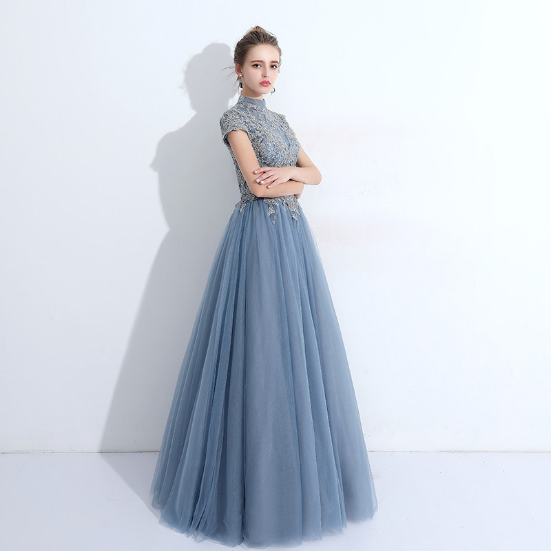 Evening gown high-end 2022 new gas field Queen host Little Engaged Bride to the Wine Costume performance