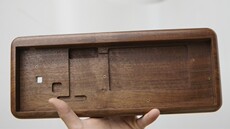 оптоволокно wooting60he木壳狼派raven61 hm66实木键盘gh60黑胡桃键盘外壳