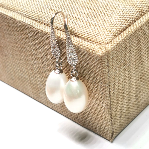 Серьги из жемчуга, подвеска, комплект, серебро 925 пробы, популярно в интернете