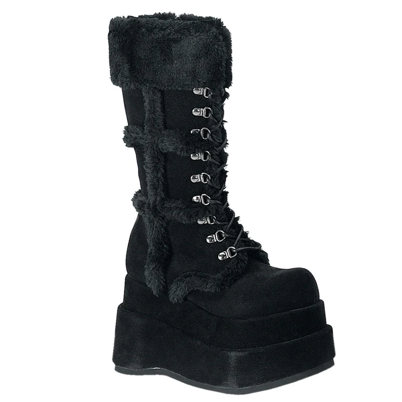 In-Stock Demonia Bear-202 Authentic American Gothic Punk Rock Height-Increasing Platform Plush Thick-Soled Shoes