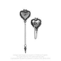 Alchemy Gothic British A brand official authentic Gothic earrings WITCHES HEART (E433)