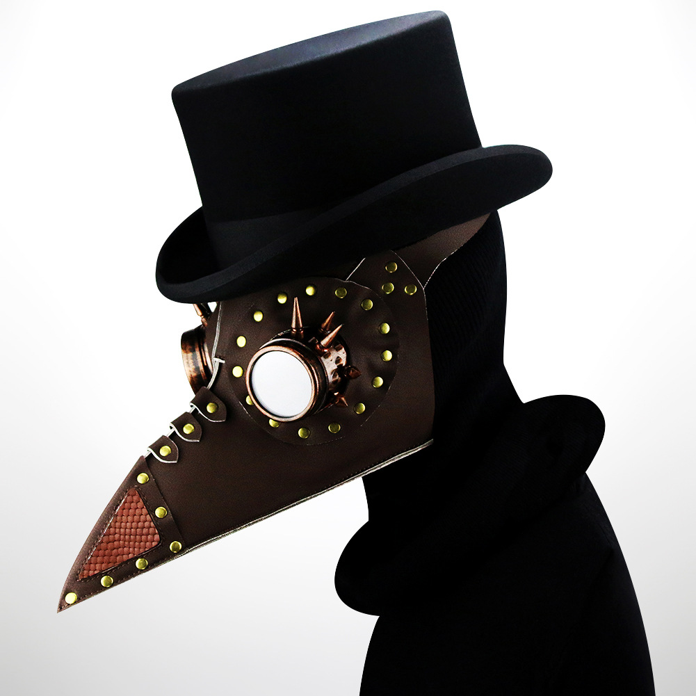 Halloween Cos steam punk Seibo Plague Doctor Bird Mouth Mask Headgear Terrifying Crow Mask Complete 