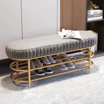 Light luxury replacement shoe stool into the footwear cabinet long bench soft pack cushion shoe cabinet household door can sit-in shoe stool
