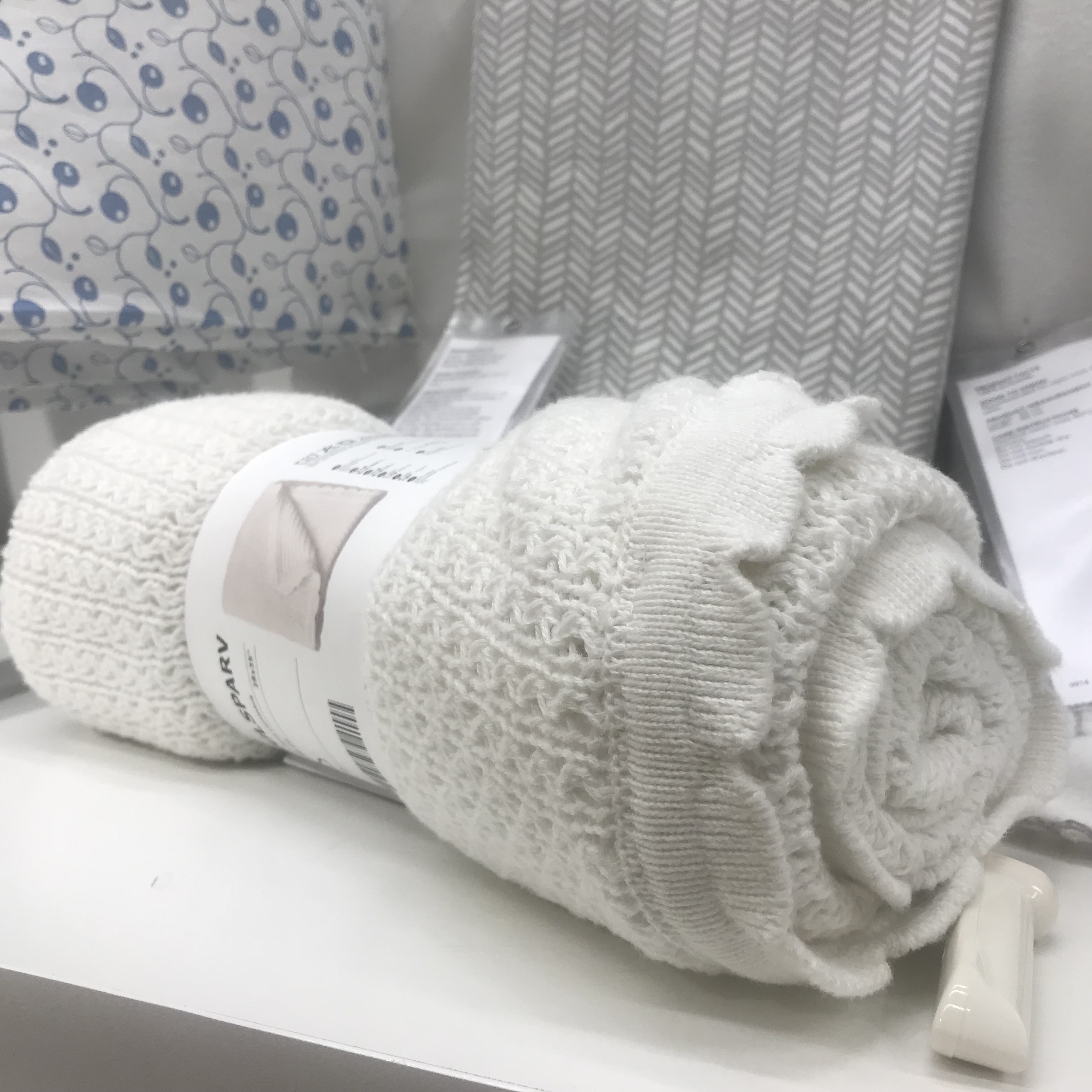 IKEA mua trong nước Gulsparf trắng giải trí em bé chăn đan Chăn chăn - Ném / Chăn chăn lông cừu giá rẻ