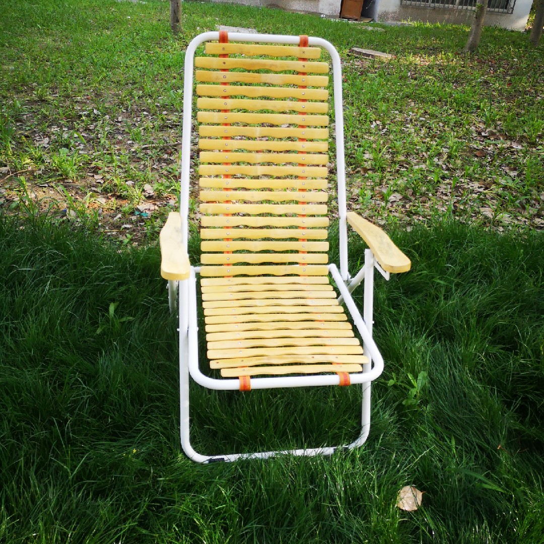 Old type bamboo sheet Lying Chair Fold chair Afternoon Bed nap chair Adult office Lazy Person Escort for home beach leaning armchair