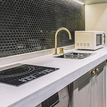 Bubble Bath full copper split hot and cold face basin Kitchen Dual-use Wire Drawing Golden rotatable sink tap