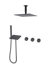 Bubble Bathroom Black Concealed in wall Shower hot and cold water Ceiling Shower Shower shower suit Embedded