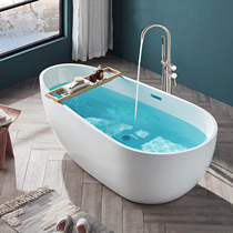 Bubble bathroom all copper brushed nickel hot and cold water faucet Nordic minimalist cylinder side floor-standing faucet shower set