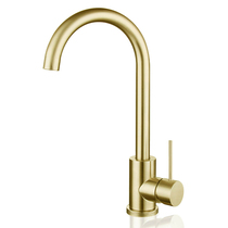 All copper kitchen faucet brushed gold hot and cold kitchen sink dish basin rotatable faucet bubble bathroom