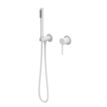 Bubble bathroom minimalist white household single-function all-copper rain shower concealed into the wall-type hot and cold booster nozzle