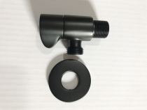 All copper black thick explosion-proof angle valve kitchen bathroom 4 minutes hot and cold faucet toilet Golden Triangle valve