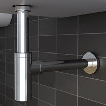 All copper sewer pipe round deodorant and insect-proof wall drainage device wash basin sewer pipe drainer water separator