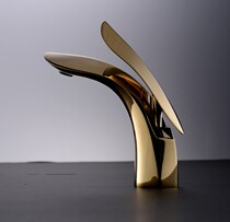 Nordic brass minimalist light extravagant gold full copper face basin hot and cold tap gold tap creative new product