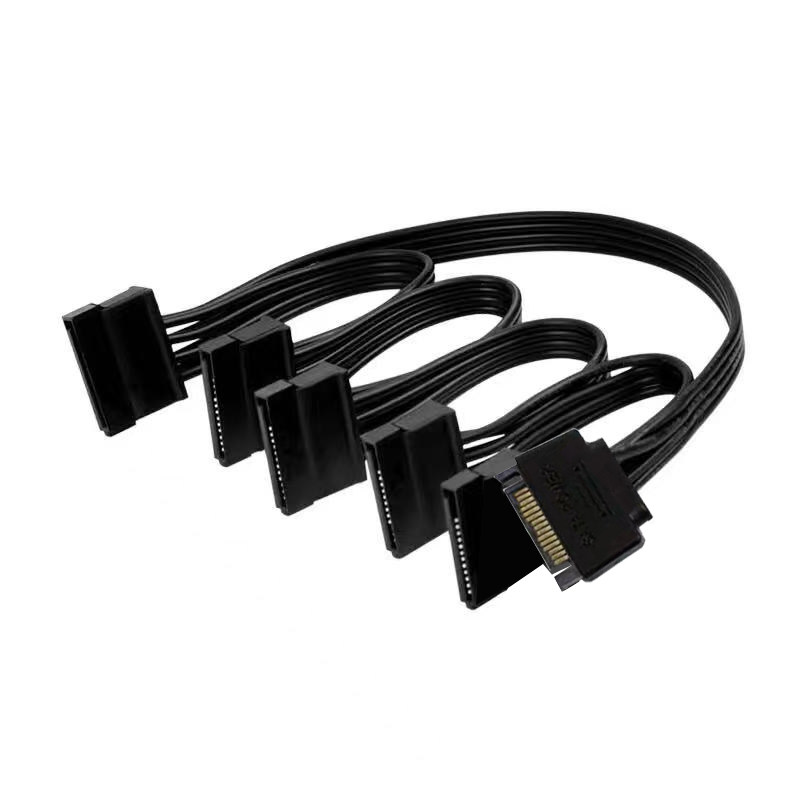 Power SATA 15Pin One Drag Five Serial Power Cable SATA Hard Disk Cable Extension Cable
