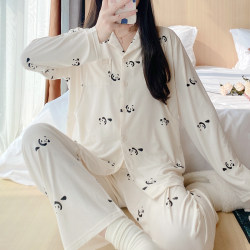 Modal confinement clothes summer thin soft sweat-absorbent maternity pajamas postpartum 4 months 5 breastfeing feeding clothes set