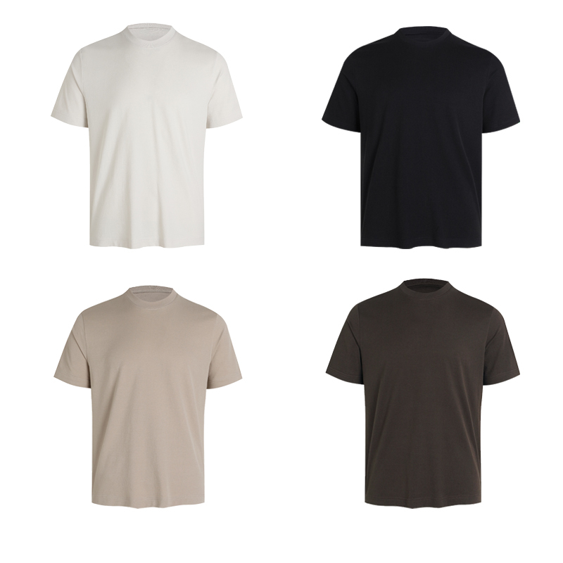 Hermitcreate Basic Short-Sleeve Light Luxury Old Money Cleanfit Special Texture Solona Fabric with a Cool Feel