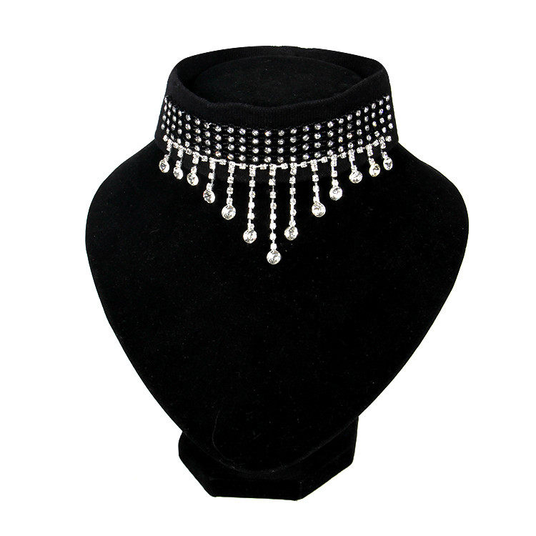 Neck Support Scarf Scarf Neck Chain Pendant Warm Necklace Drill Wedding Dress Women Square Dance Korean Chain Jewelry Fake Collar