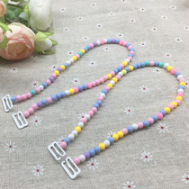 New Beads not Le Shoulder Harness Woman Dress Bra Accessories Color Jelly Imitation Pearl Elastic Underwear Shoulder Strap