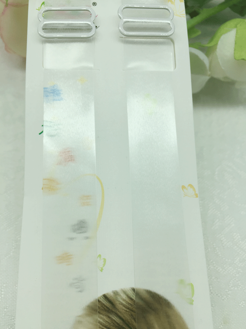 2 đôi dây đào trái tim bằng thép đào 1,5cm trong suốt - Vai tráng dây trong suốt mặc trễ vai