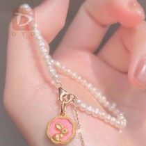 Honey powder Forbidden City Wangyue Rabbit Pearl Bracelet Golden Joint Little Red Book Girl Benjingyue Heart Rabbit Pendant