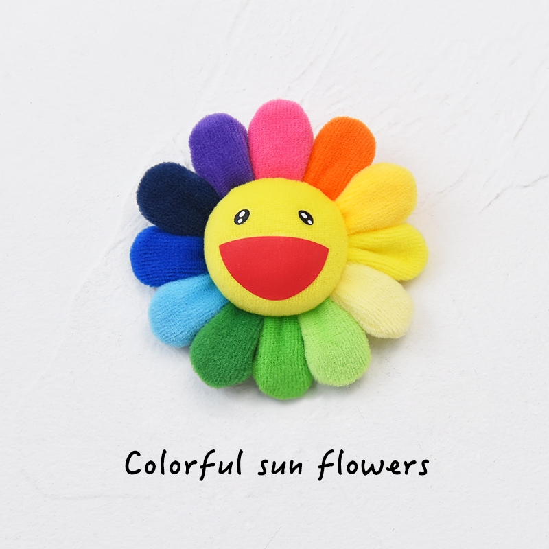 Colorful Sunflower Backpack Pendant Keychain Huachenyu Creative Cute Brooch Bag Pin Accessory