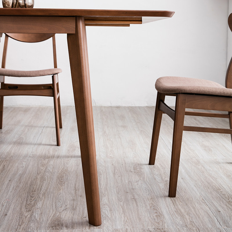 Black Walnut Wood Color Nordic Wood Wood Dining Table And Chair